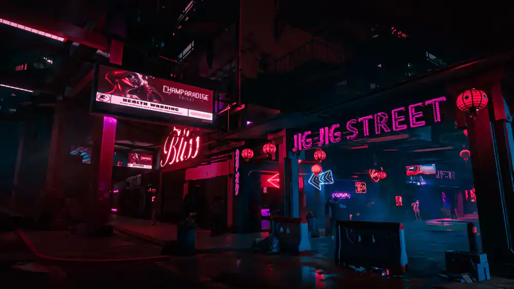 Neon Streets cyberpunk tokens and cards